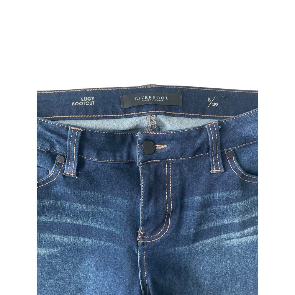 Liverpool Jeans Company Stretchy Lucy Bootcut Dark Wash Denim Jeans Size 8/29 - Picture 2 of 5